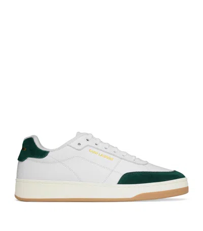 Saint Laurent Sl61 Leather Sneakers Signature Sole In White
