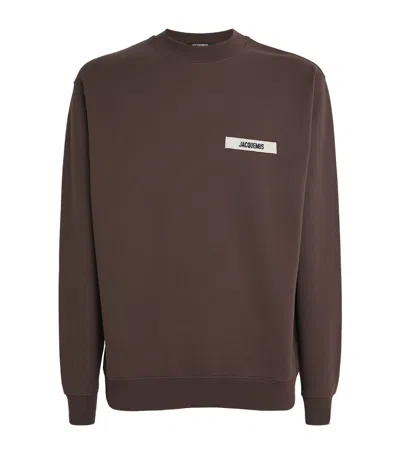 Jacquemus Le Longsleeve Tshirt Gros Grain In Brown