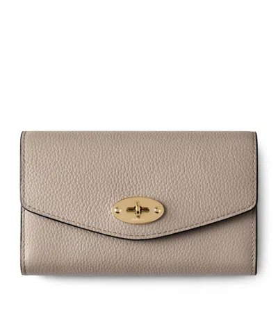 Mulberry Medium Leather Folded Darley Wallet In Neutral