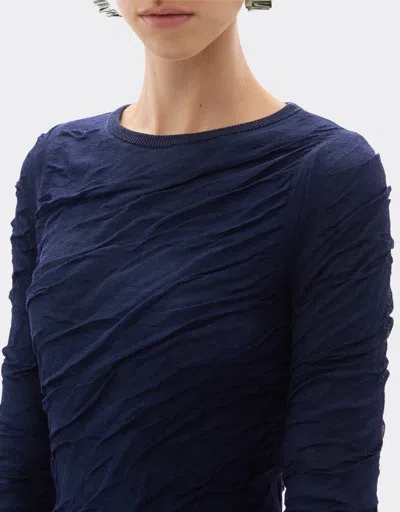 Ferrari Wool And Cotton Knit Dress In Blue