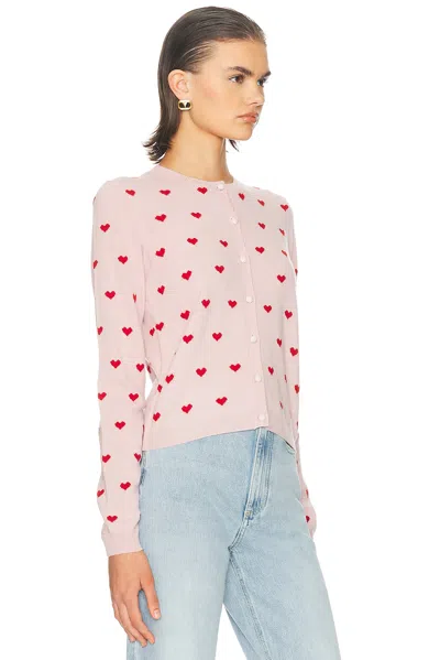 Valentino Garavani Heart Jacquard Cashmere Cardigan In Multi