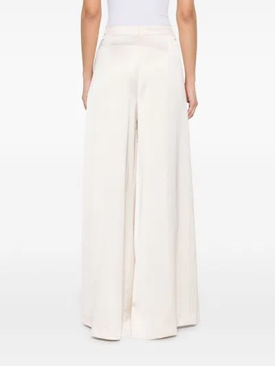 The Andamane Gabardine Trousers With Back Pockets And Pleated Design In Neutral