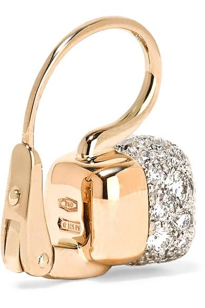 Shop Pomellato Nudo 18-karat Rose Gold Diamond Earrings