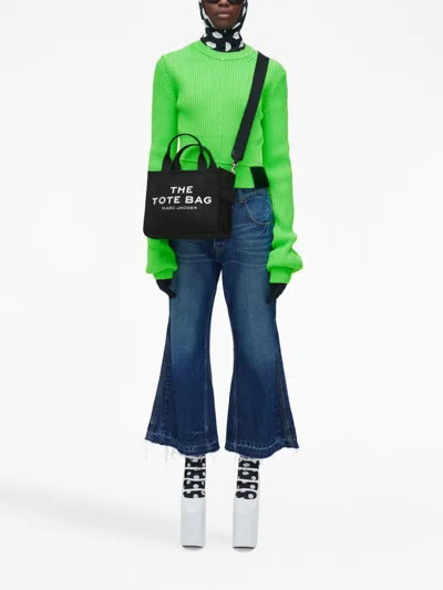 Marc Jacobs Black Canvas The Tote Bag Handbag In Black
