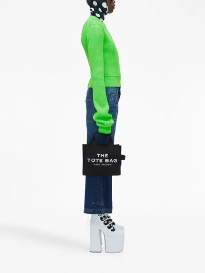 Marc Jacobs Black Canvas The Tote Bag Handbag In Black