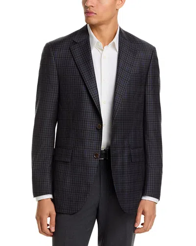Peter Millar Flynn Check Windowpane Wool Regular Fit Sportscoat In Gray
