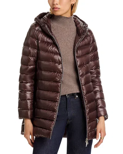 Herno Down Jacket "a-shape Resort" In Brown
