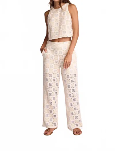 Sundays Garcia Straight Leg Pants In Cream Crochet In Neutral