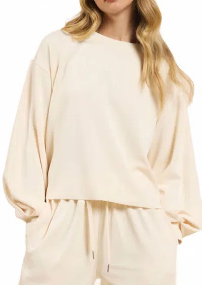Sadie & Sage White Noise Sweatshirt In Cream In Neutral