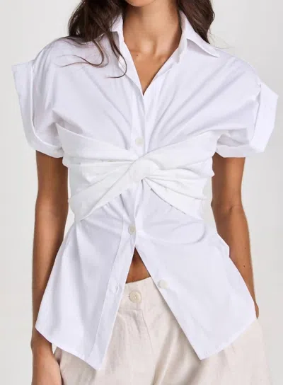 Jbq Elliot Long Top In Black In White