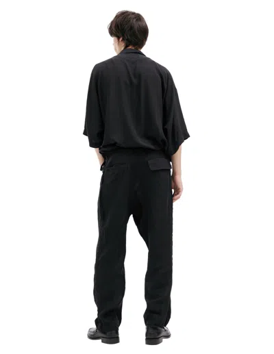 Undercover Black Linen Trousers In Black