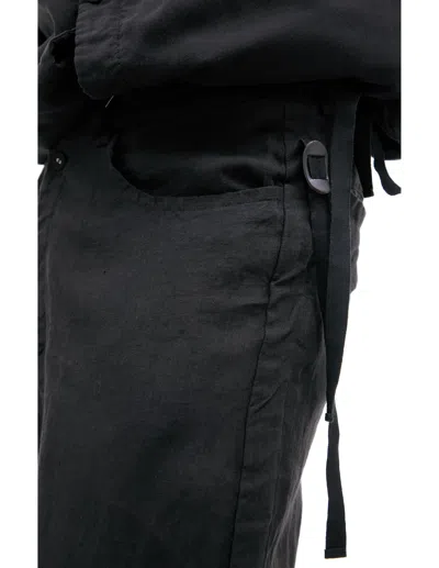 Undercover Black Linen Trousers In Black