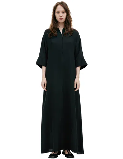 The Row Long Sleeve Maxi Dress In Black