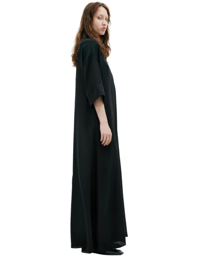 The Row Long Sleeve Maxi Dress In Black