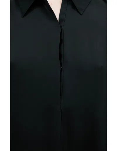 The Row Long Sleeve Maxi Dress In Black