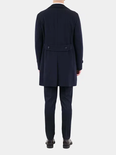 Tagliatore Single-breasted Tailored Coat In Blue