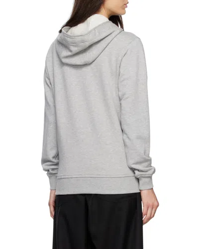 Comme Des Garçons Logo Hooded Sweater In Gray