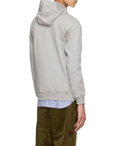 Comme Des Garçons Logo Hooded Sweater In Gray