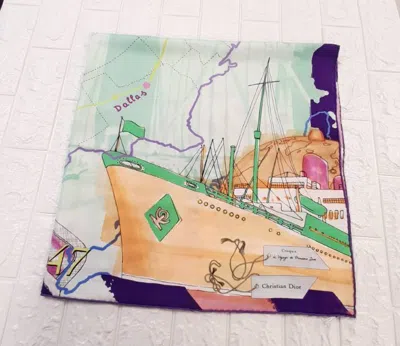 Dior Patterned Scarf In Multi