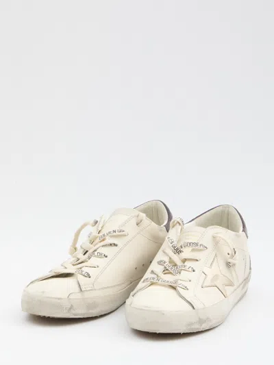 Golden Goose 20mm Super-star Leather Sneakers In White