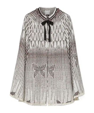 Forte Forte Geometric-pattern Bow Jacket In Gray