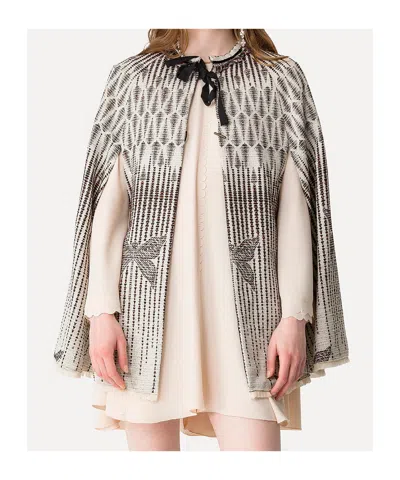 Forte Forte Geometric-pattern Bow Jacket In Gray