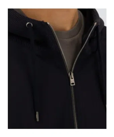 Herno Contrast-panel Piqué Jacket In Black