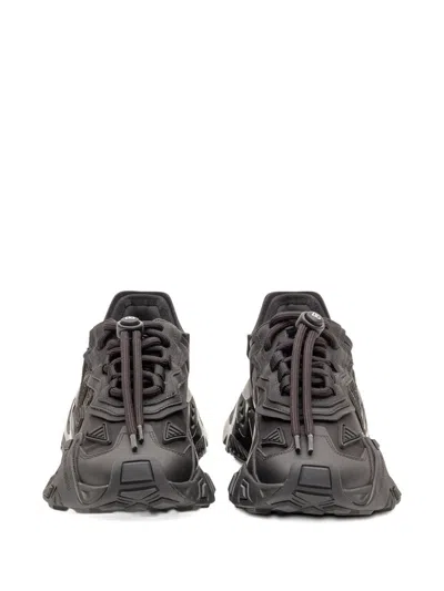 Dolce & Gabbana Black Logo Patch Sneakers In Black