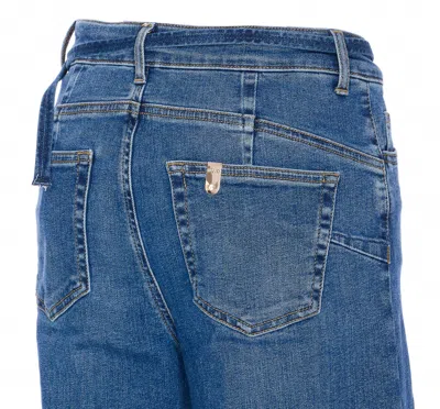 Liu •jo Denim Trousers With Belt Loops In Blue