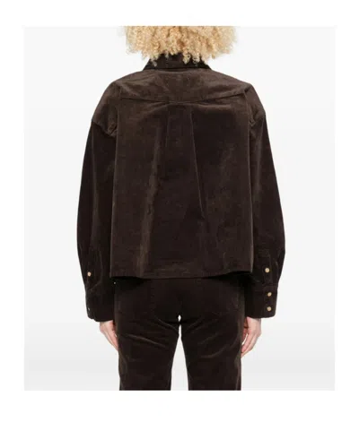 7 For All Mankind Corduroy Button-up Shirt In Brown