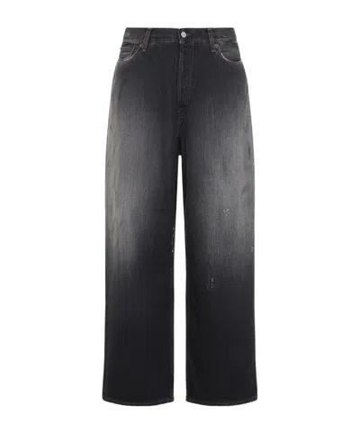 Acne Studios Trafalgar Wide Leg Jeans With Faded Effect In Gray