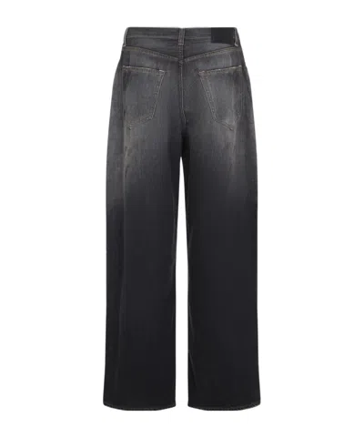 Acne Studios Trafalgar Wide Leg Jeans With Faded Effect In Gray