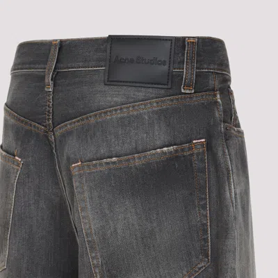 Acne Studios Trafalgar Wide Leg Jeans With Faded Effect In Gray