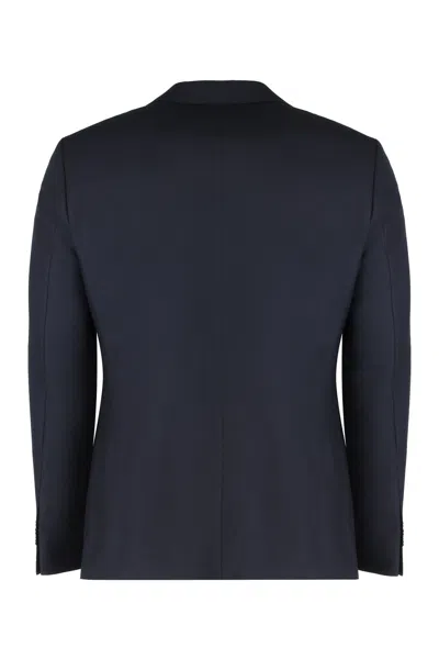 Hugo Boss Boss Single-breasted Two-button Jacket In Blue
