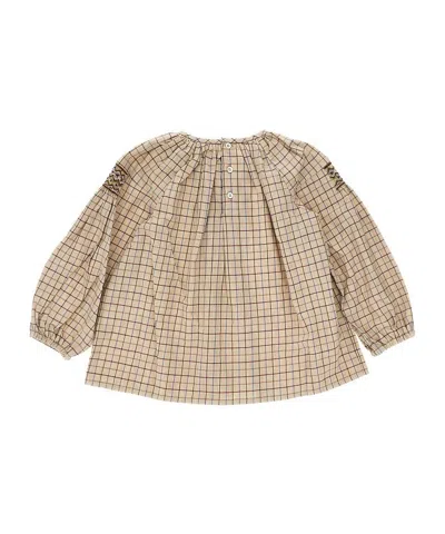 Bonpoint Long Sleeve Shirt In Brown
