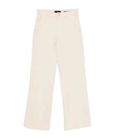 7 For All Mankind Jeans With Belt Loops In Neutral