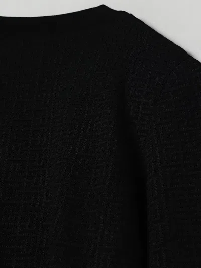 Balmain Monogram-pattern Sweater In Black