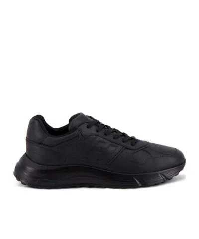 Hogan Hyperlight Lace-up Sneakers With Memory Foam Insole In Black