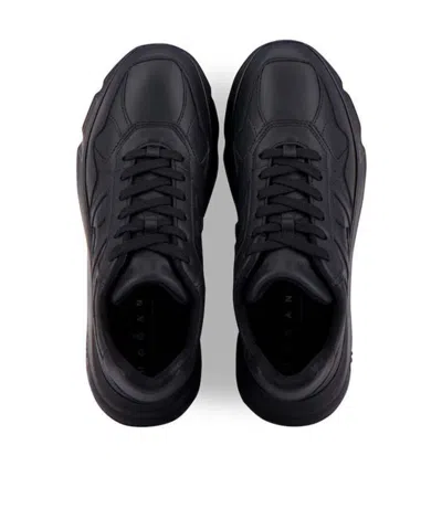 Hogan Hyperlight Lace-up Sneakers With Memory Foam Insole In Black