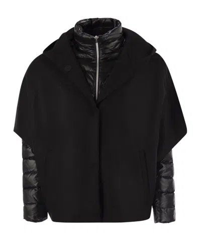 Herno Resort Hood In Ultralight Wool And Nylon In Multi