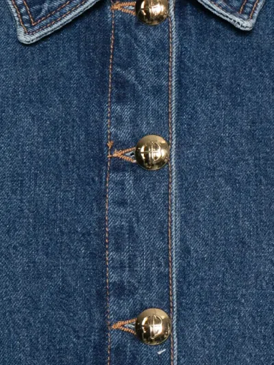 Anine Bing Womens Clean Indigo Denim Luca Relaxed-fit Denim Jacket In Blue