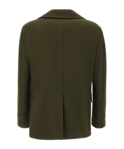 Tagliatore Double-breasted Coat In Green