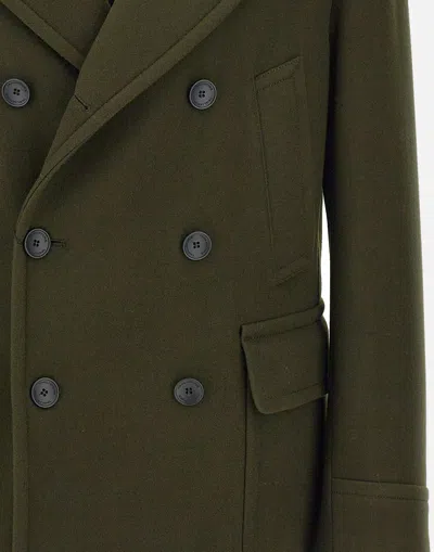 Tagliatore Double-breasted Coat In Green
