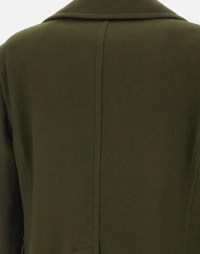 Tagliatore Double-breasted Coat In Green