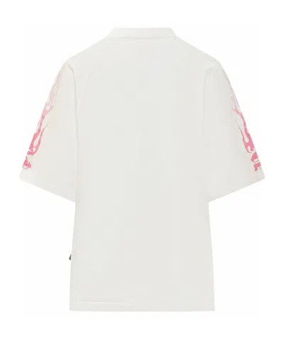 Palm Angels T-shirt With Pa Print On The Front In White