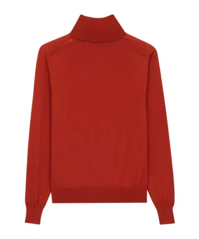 Saint Laurent Classic Turtleneck Pullover For Men In Red