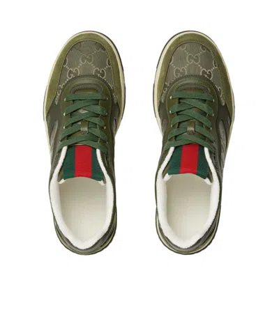 Gucci Re-web Gg Canvas Sneakers In Green