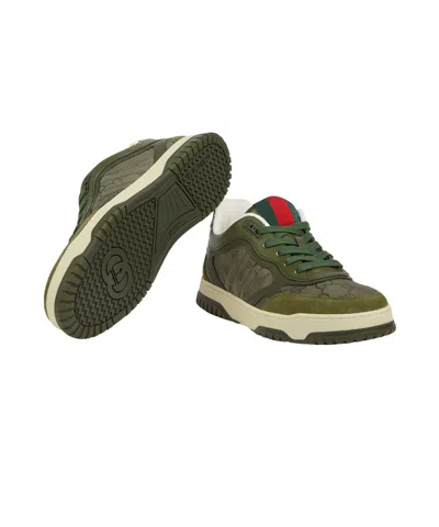 Gucci Re-web Gg Canvas Sneakers In Green