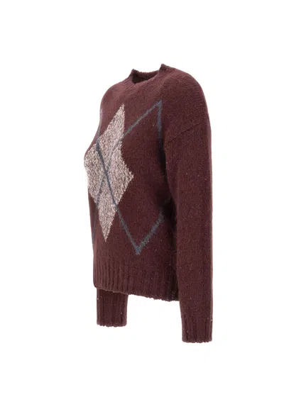 Eleventy Sequin-embellished Sweater In Brown