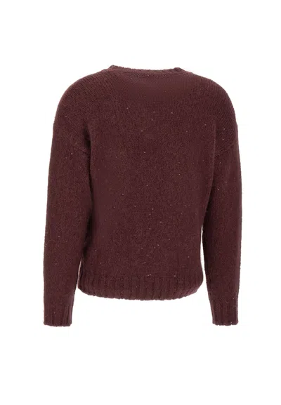 Eleventy Sequin-embellished Sweater In Brown